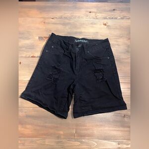Love My Booty Black ripped Shorts Size 7. Used.